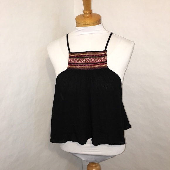 Tobi Tops - CLOSET CLOSING SALE Boho Embroidery Swing Crop Top
